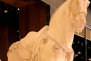 Horse in the entrance of the P.F. Chang’s Dubai