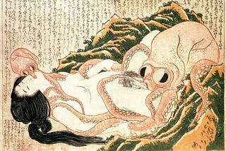 El sueño de la esposa del pescador (Hokusai, 1814)