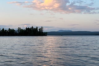 A beautiful New England lake, Moosehead Lake in Maine. Nature, outdoors, camping, lake