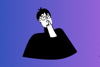 Illustration of a person looking up and deep in thought