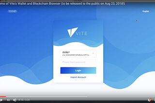 Demo of Vite’s Wallet and Blockchain Explorer