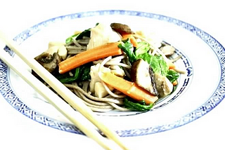 Sesame Soba Noodles with Chicken Thighs and Vegetables — Asian