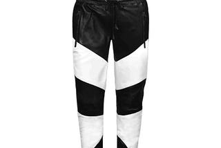 Black & White Leather Pant for Men