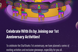 To celebrate: StarSharks First Anniversary Carnival Campaign Series