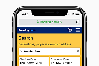 How we adapted the Booking.com mobile site for the iPhone X notch.