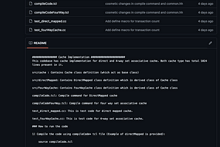 Cache implementation on GitHub