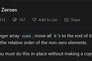 “Move Zeroes”: LeetCode Challenge
