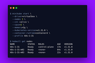 Testing Kubernetes 1.31 with minikube: A Step-by-Step Guide for multi-node cluster