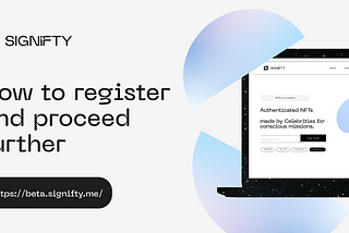 How to register and edit your profile on https://beta.signifty.me/ 🦄