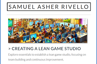Creating A Lean Game Studio
