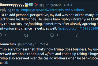 Trump Filed Bankruptcy To Avoid Paying Workers. — Series: From A Layman’s Perspective