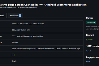 Unrewarded Vulnerability : Android Testing — Missing FLAG_SECURE