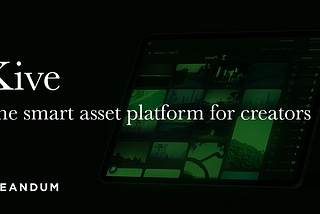 Creandum’s 100th backing: Kive — the smart asset platform for creators