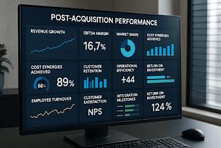 Dashboard displaying acquisition KPIs across departments