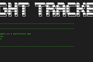 Flight-Tracker: Python-based flight tracker