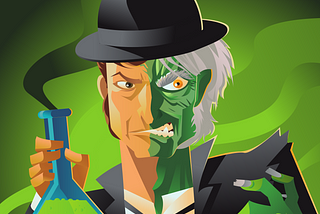 An illustration of Dr. Jekyll & Mr Hyde