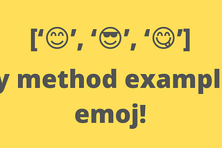 15 javaScript array method example using emoji