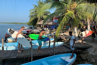 Surfing in mainland mexico surftrip get there on boats and palm trees