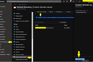 Add custom domain names in your Azure Active Directory