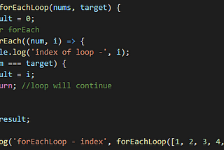 How to exit/break from a Javascript looping