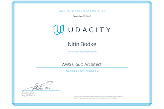 Learnings from AWS Cloud Architect ND by Udacity