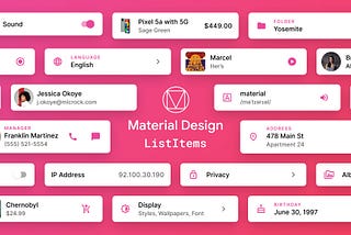 Extending Material Design’s list item component