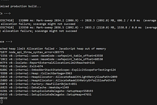 How to solve Heap memory issue while building Frontend Project in Nodejs?