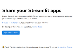 How to Deploy Your Streamlit App on Streamlit Sharing