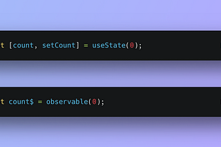 useState: incorrect. observable: correct.