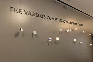 The Vagelos Computational Science Center Hallway with the Class Installation of ESP32 TTGO T-Displays