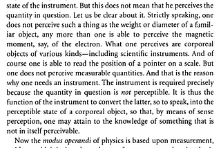 On the distinction between measurement and perception