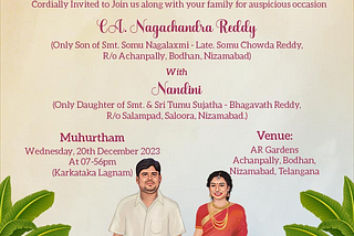 Make Best Telugu Wedding Invitations Design In The Crafty Art