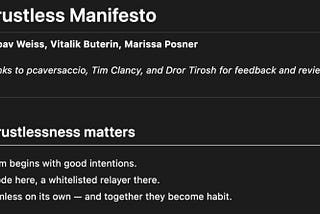 What Exactly Is Vitalik’s Newly Signed “Trustless Manifesto” — How Can It Be Engineered in Practice?