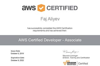 My Path to Passing AWS Certified Developer Associate.