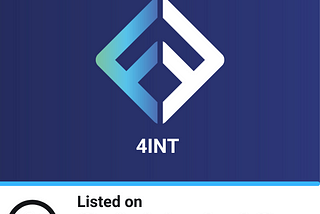 4INT Listed on CoinMarketCap