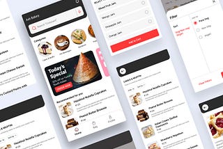 Bakery App design mockup of Home page