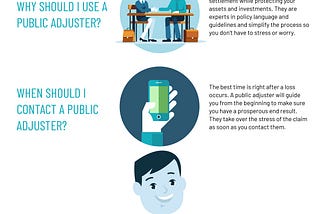 Infographic describing what a public adjuster does