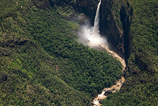 Wallaman Falls during the wet season, highest waterfall in Australia