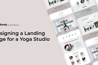 Revitalising Yoga Studio: A Landing Page Redesign Journey