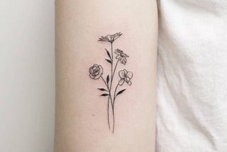 LINE WORK FLOWER TATTOO DESIGNS