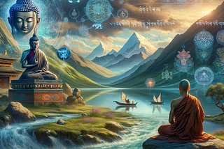 Bardo Thodol , , a journey into the heart of Tibetan spiritual wisdom, illuminating the path towards enlightenment and self-realization.