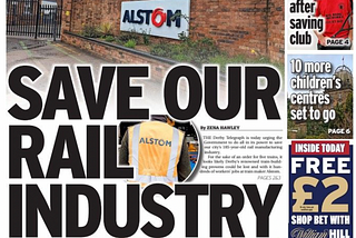 Newspaper and website join fight to keep train manufacturing in city