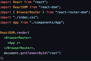 Setting-up React Router