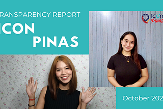 ICON Pinas: October 2020 Transparency Report