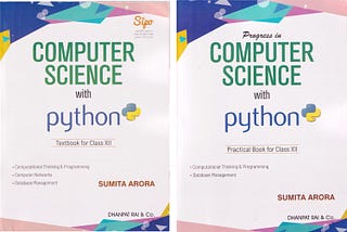 cover page of sumita arora class 12 computer science with python book.