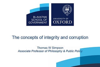 Integridade versus corrupção: instituições para o servir público