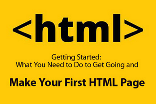 Basics of HTML !