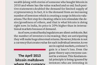 “Bit coins fortune in the bull markets”