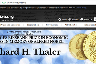 Dr. Richard H. Thaler did not win “Nobel Prize” in Economics