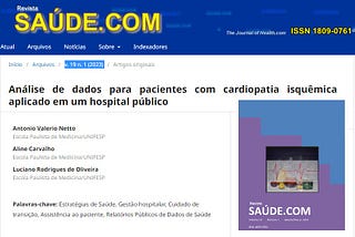 Análise de dados para pacientes com cardiopatia isquêmica aplicado em um hospital público